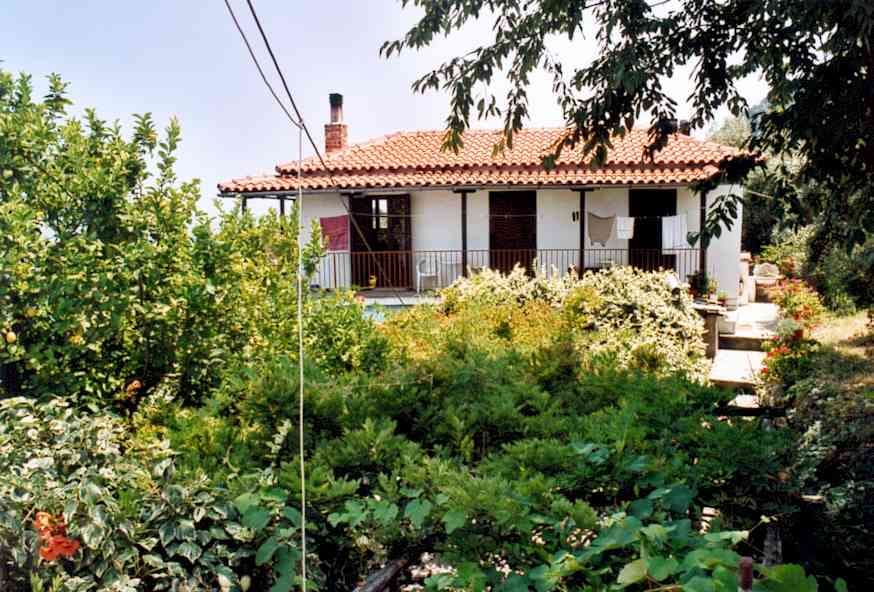 The house seen from its garden of lemon and fig trees
